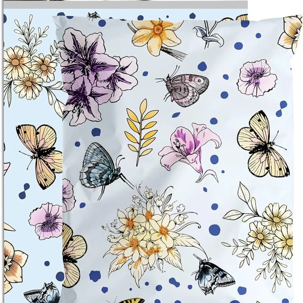 20 Poly Mailer Value Pack- Floral & Butterfly Pattern (6”x9”) Qty 20