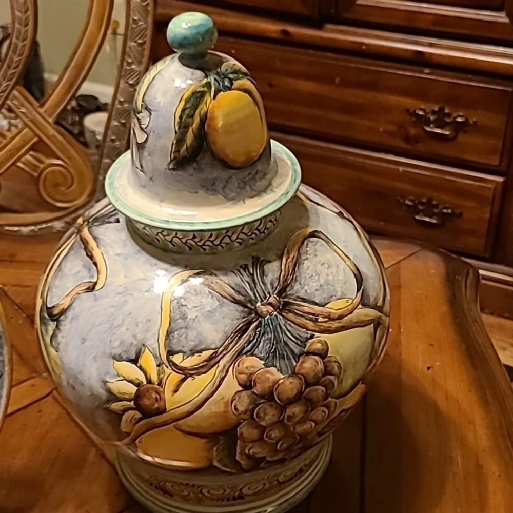 mayolica pottery two beautiful