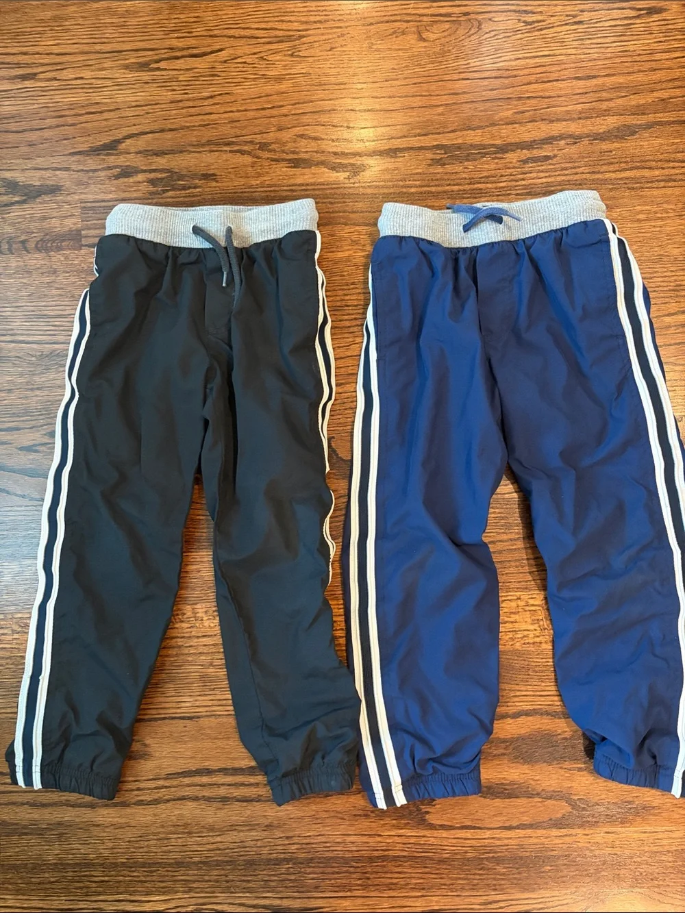 Bundle - OshKosh B'gosh Black & Blue Jogger Pants, White Stripes, Winter Lining