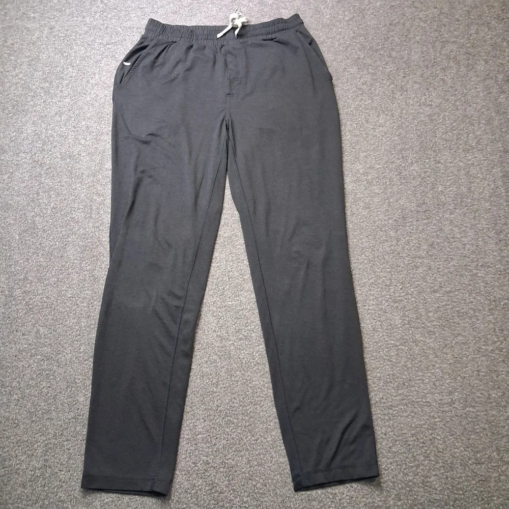 Vuori Mens Ponto Performance Pants Black Stretch Athletic Lounge Training 30x29