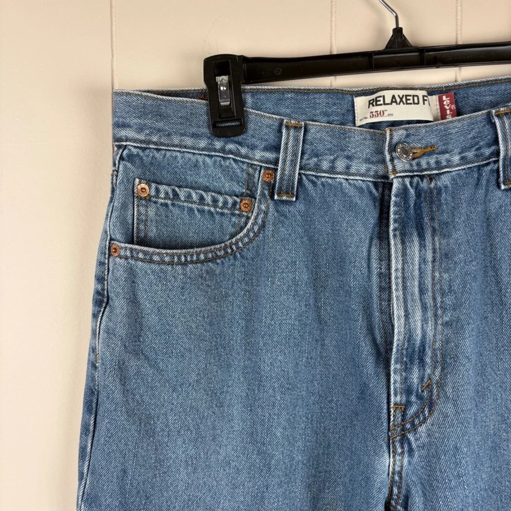 Levis 550 Y2K Relaxed Fit Tapered Leg Jeans 36x30 Medium Wash Blue Y2K Denim